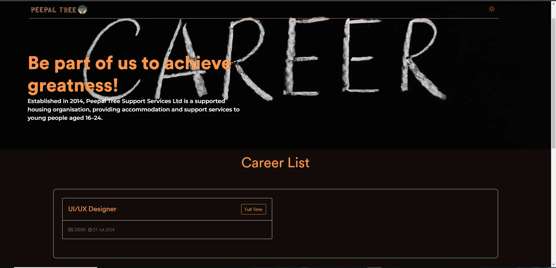 peepal tree career website